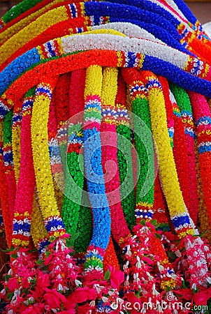 Colorful garlands Stock Photo