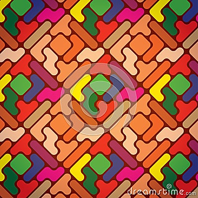 Colorful geometric pattern Cartoon Illustration