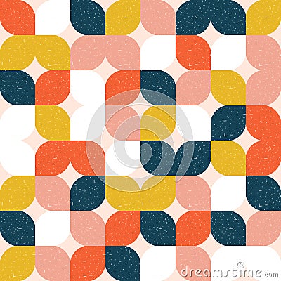 Colorful geometric seamless pattern. Retro style. Vector Illustration