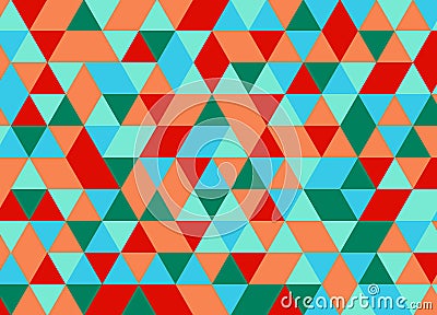 Colorful geometric triangle seamless pattern. Abstract vector ba Vector Illustration