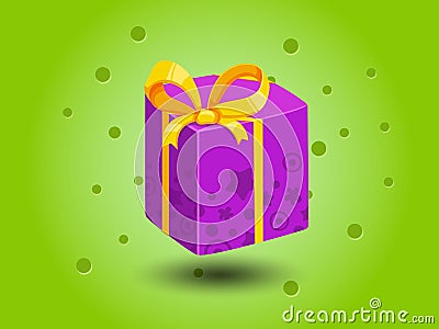 Colorful gift box. Sale, shopping wrapped box concept. Vector clipart illustration for holiday. Collection for Birthday and Vector Illustration