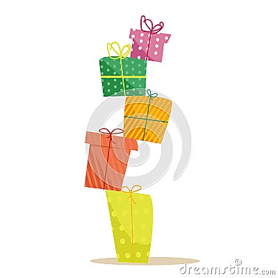 Colorful gifts Vector Illustration