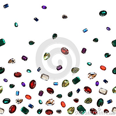 Colorful glamour shiny stones sparkling jewelry glitters gems Stock Photo