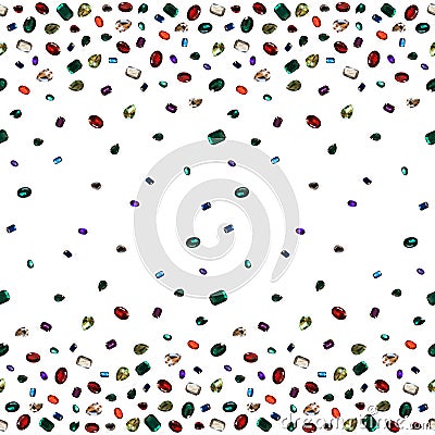 Colorful glamour shiny stones sparkling jewelry glitters gems Stock Photo