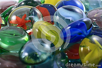 Colorful Glass Marbles Stock Photo