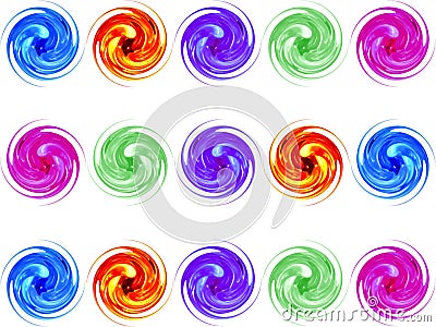 Colorful glass spiral Stock Photo