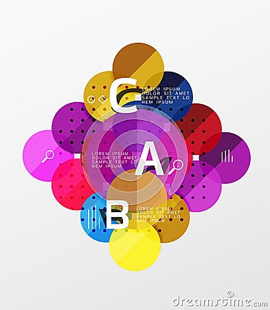 Colorful glossy circle infographics Stock Photo