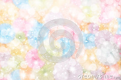 Colorful glowing fantasy with bokeh star. Stock Photo