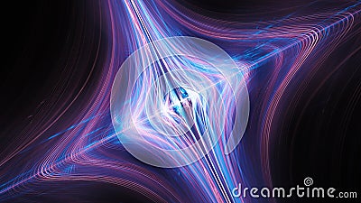 Colorful glowing time-space curvature abstract background Stock Photo