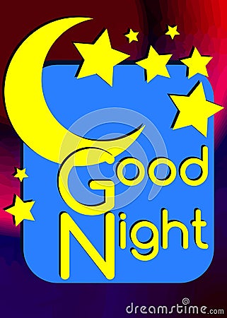 Colorful Good Night Illustration Stock Illustration - Image: 49517443