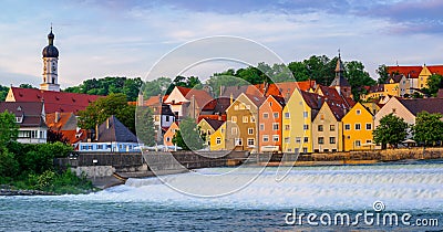 Landsberg am Lech gothic Old Town, Germany Stock Photo