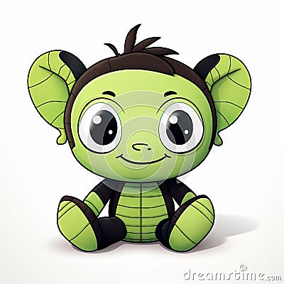 Colorful Gothic Toy Character With Dinopunk Style - Cute And Eye-catching Stock Photo