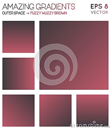 Colorful gradients in outer space, fuzzy wuzzy. Vector Illustration