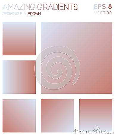 Colorful gradients in periwinkle, brown color. Vector Illustration