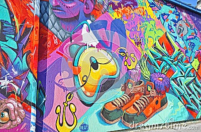 Colorful graffiti Editorial Stock Photo