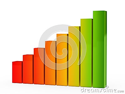 Colorful graph Stock Photo