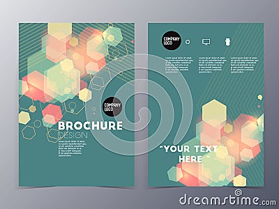 Colorful graphic element style flyer template Vector Illustration