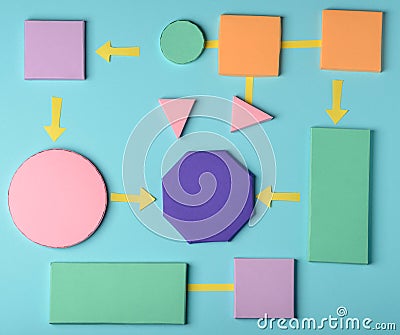 Colorful graphic organizer template Stock Photo