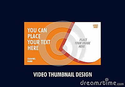 Colorful graphic of video thumbnail Vector Illustration
