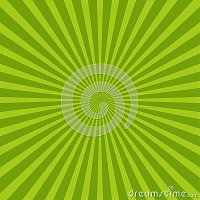 Colorful green ray sunburst style abstract background Stock Photo