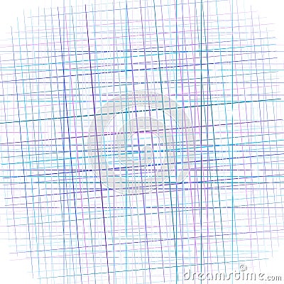 Colorful grid, mesh in square format. Random, scattered intersecting lines, stripes. Geometric background, pattern. Abstract Vector Illustration