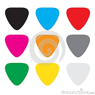 Colorful guitar picks Vector Illustration