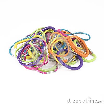 Colorful Hair Bands Cutout Stock Photo