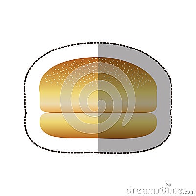 colorful hamburger bread icon Stock Photo