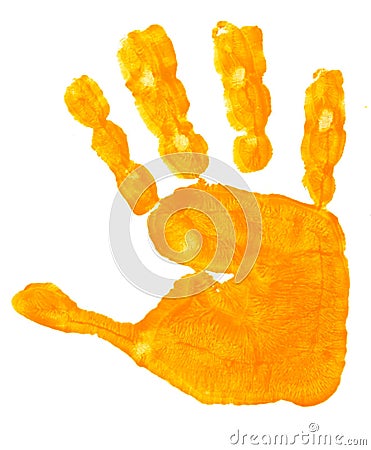 Colorful hand prints Stock Photo