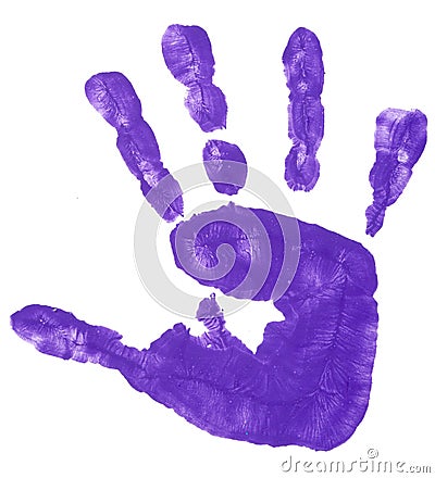 Colorful hand prints Stock Photo