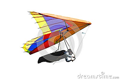 Colorful hang glider wing Stock Photo