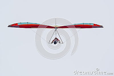Colorful hang glider wing silhouette Stock Photo