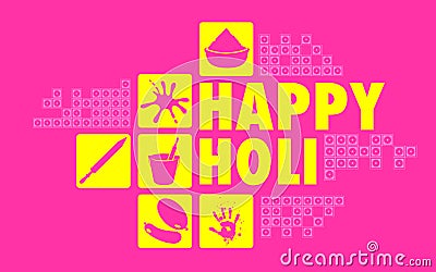 Colorful Happy Holi Vector Illustration