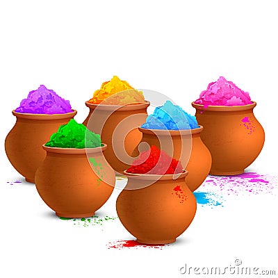 Colorful Happy Holi Vector Illustration