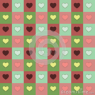 Colorful heart pattern background. Stock Photo