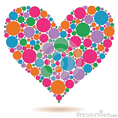 Colorful heart Stock Photo