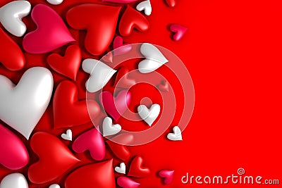 Colorful hearts background Stock Photo