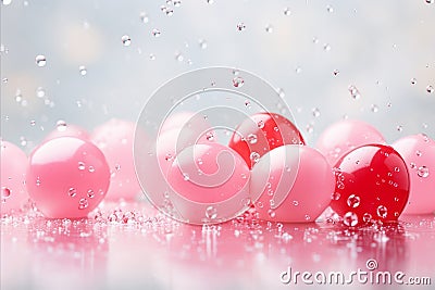 Colorful Hearts and Love Theme on Bright Valentines Day Background for Design and Greeting Cards Stock Photo