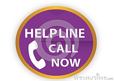 COLORFUL HELP LINE CALL NOW ICON WEB BUTTON Stock Photo