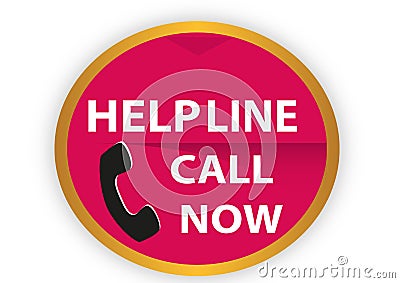 COLORFUL HELP LINE CALL NOW ICON WEB BUTTON Stock Photo