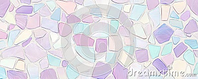 Colorful hexagonal colored squares seamless pattern. Geometric mosaic background with square dots and particles Stock Photo