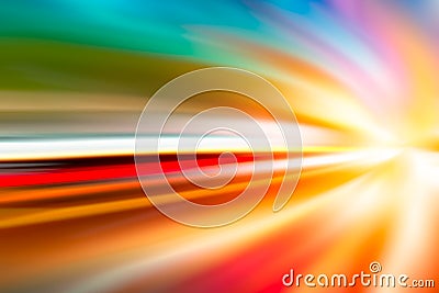 Colorful High speed moving blurry fastest concept, Acceleration super fast speedy Stock Photo