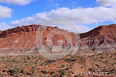 Colorful Hills in Old Paria, Grand Staircase-Escalante National Monument, Utah Stock Photo
