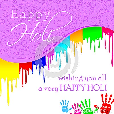 Colorful Holi Background Vector Illustration