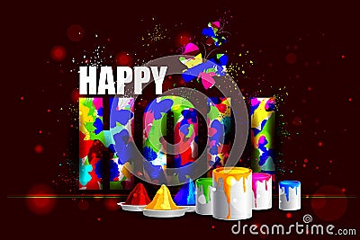 Colorful Holi background Vector Illustration