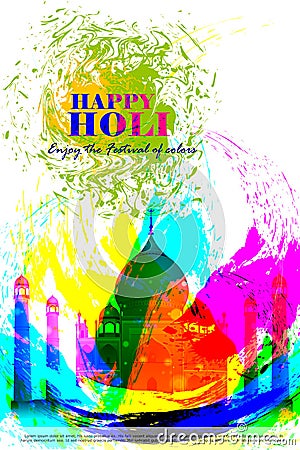 Colorful Holi background Vector Illustration