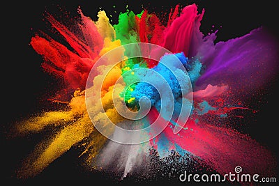 Colorful Holi festival Stock Photo