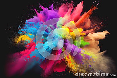 Colorful Holi festival Stock Photo