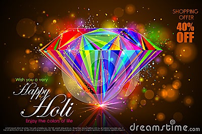 Colorful Holi shopping sale background Vector Illustration