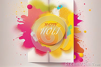Colorful Holi wishes images to share with loved ones Stock Photo